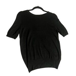 Zara Knit Top Short Sleeves Black M